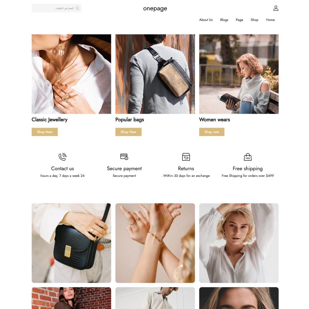 珠宝，女士服装，包包